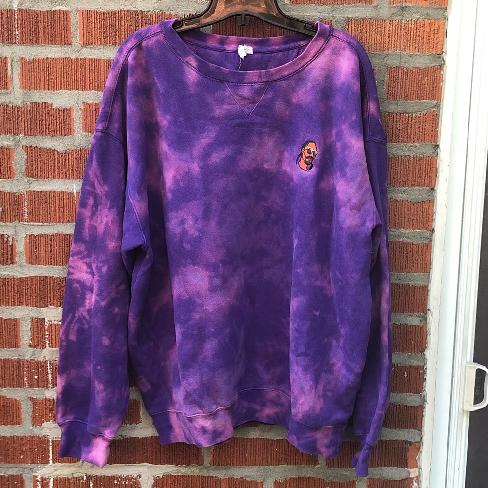 Purple Snoop Tie-Dye Crewneck Sweatshirt